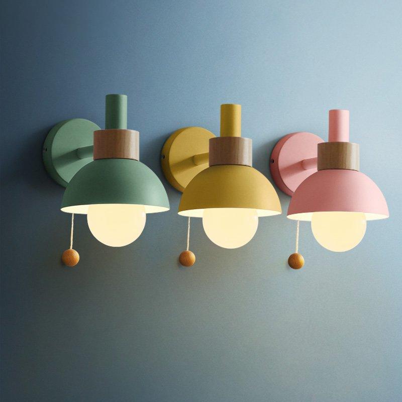 

Nordic Wood Wall Lamp Led Macarons Wall Lights for Bedroom Bedside Bathroom Modern Mirror Lamp Home Lighting Fixtures Luminaire