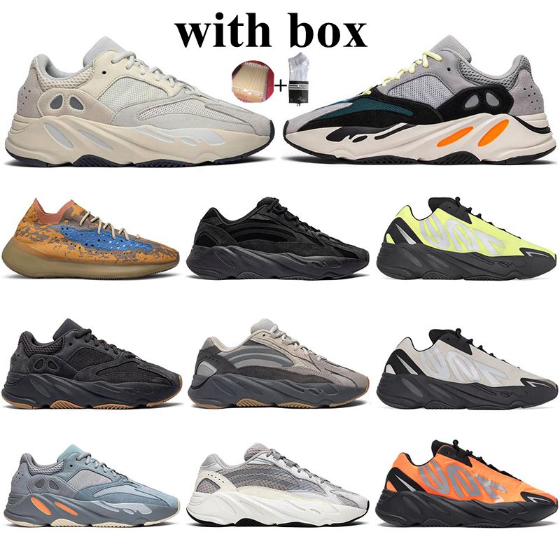 

With Box 2021 kanye west shoes 700 Tephra Magnet Triple Black MNVN Mist Non-Reflective 380 running shoe women Mens Trainers sports sneaker 5-11, # 10 teal biue