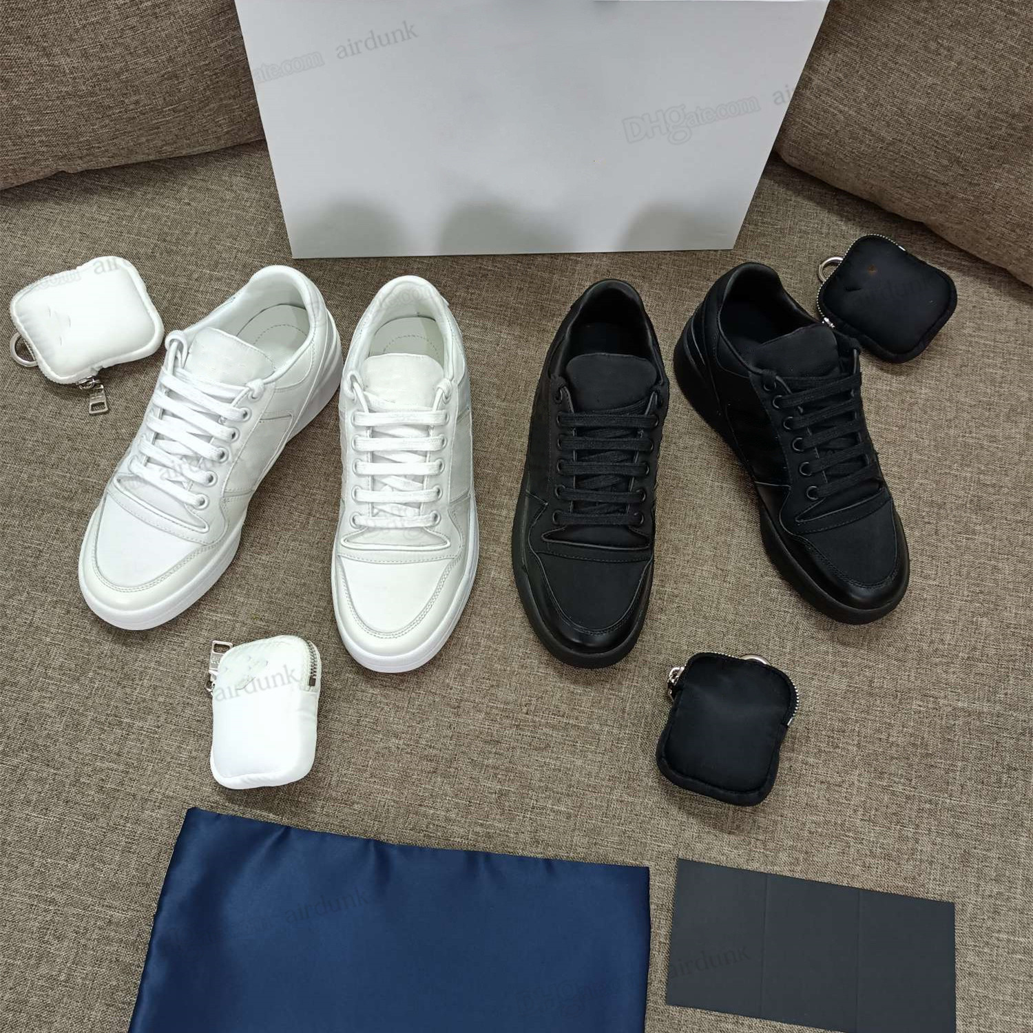 

2022 Fashion Classic trend Luxury Designer Casual Shoes Re-Nylon Forum Sneaker Comfortable Breathable couple Black White Design Triangle pocket Shoe size 35-44, I need look other product