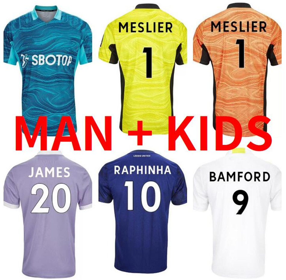 

T ROBERTS HARRISON soccer jerseys 21 22 HERNANDEZ COSTA BAMFORD ALIOSKI LEEDS CLARKE 2021 2022 football shirt uniforms Men + Kids kit, Black;yellow