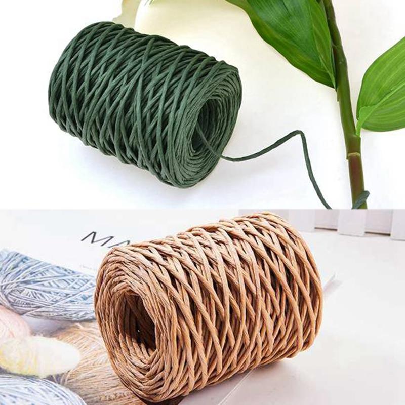 

1.0Mm Floral Bind Wire Wrap Twine Handmade Iron Wire Paper Rattan for Flower Bouquets (Length: 210M, Dark khaki