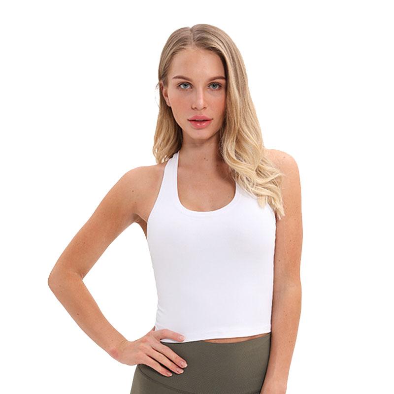 

Yoga Vest Female Sleeveless Beautiful Back Workout Vest Running Tank Top Gym Sports Fitness Tops, Black