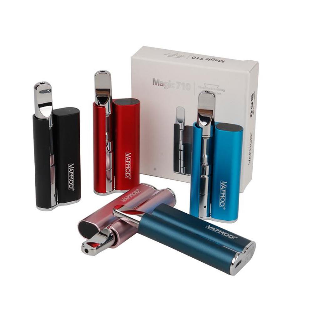 

100% Original Vapmod Magic 710 Kit 380mAh Preheat Battery Box Mod For 510 Thread Ceramic Coil Thick Oil Cartridge Tank Authentic, Mixed colors