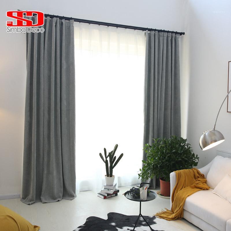 

Modern Thick Blackout Curtains for Living Room Blue Luxury Drapes Window Curtains for Bedroom Insulated Tents Single Panel1