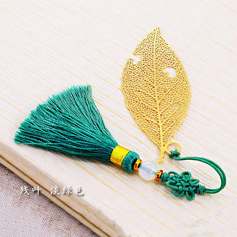 

Retro Metal Bookmark Creative Brass Vein Chinese Knot Tassel Books Marker of Page Student Stationery Teacher Gift