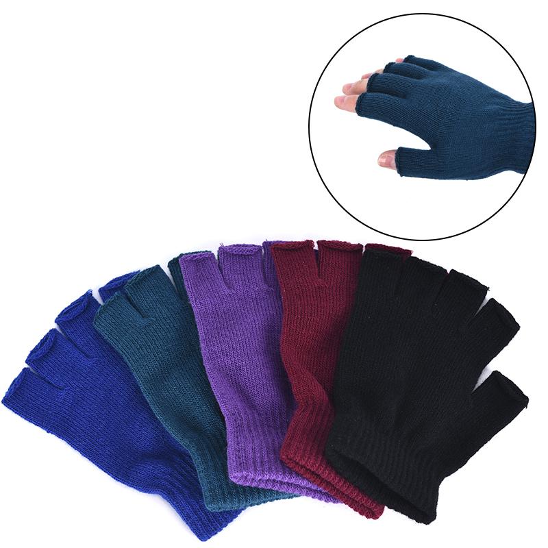 

Five Fingers Gloves 2021 Winter Warm Thickening Fingerless Flexible Exposed Finger Thick Mittens Men Women Glove