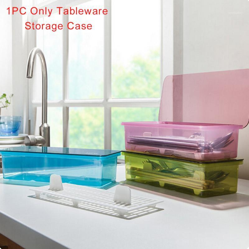 

Kitchen Chopsticks Cage Fork Dustproof Tableware Storage Box Draining Safe Restaurant Home With Lid Spoon Organizer Holder1