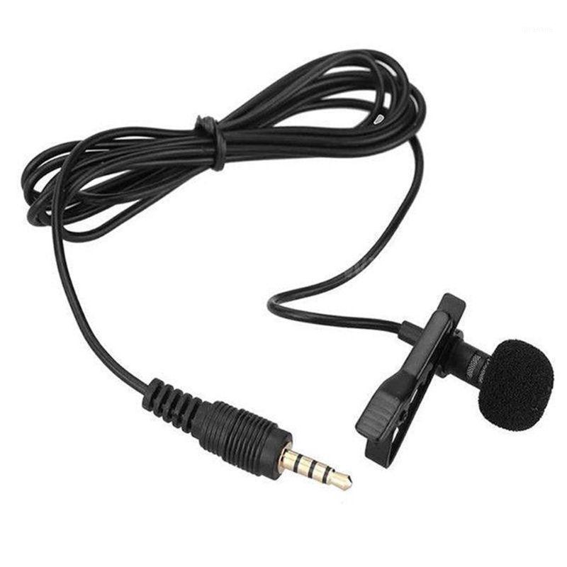 

Portable External 3.5mm Hands-Free Wired Lapel Clip Microphone for Speaker Phone Computer Stage Computer Conference Interview Re1