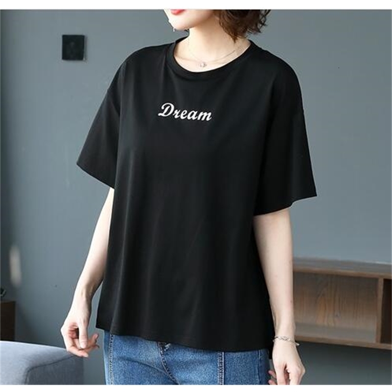 

Popular Women's t Shirt Summer Cotton Material O- Neck Tops Clothing Rl601l Qu2h
