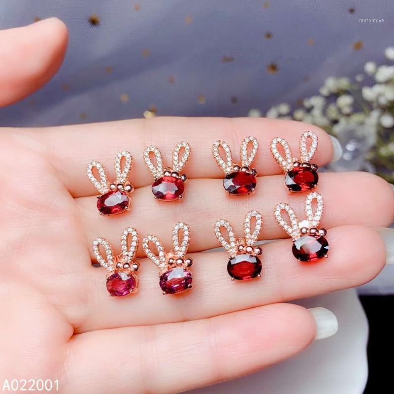 

KJJEAXCMY fine jewelry natural Garnet 925 sterling silver women earrings new Ear Studs support test noble1