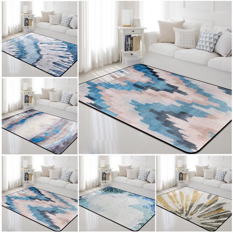 

Carpets Nordic Abstract Art For Living Room Polyester Anti-slip Bedroom Sofa Computer Chair Rug Home Decor Coffee Desk Carpet