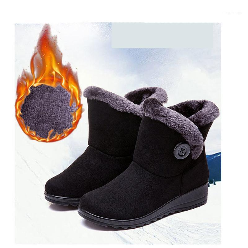 

Fashion Women Boots 2020 Fashion Warm Snow Boots Women Shoes Round Toe Waterproof Shoes1, Black
