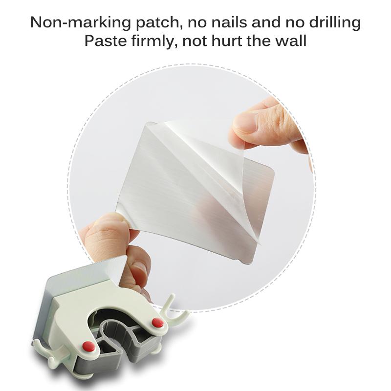 

Wall Mounted Hanger Organizer 1Pc Mop Broom Holder No-Slip Gripper Self For Hanger Mop Hook Racks Kitchen Bathroom Adhesive