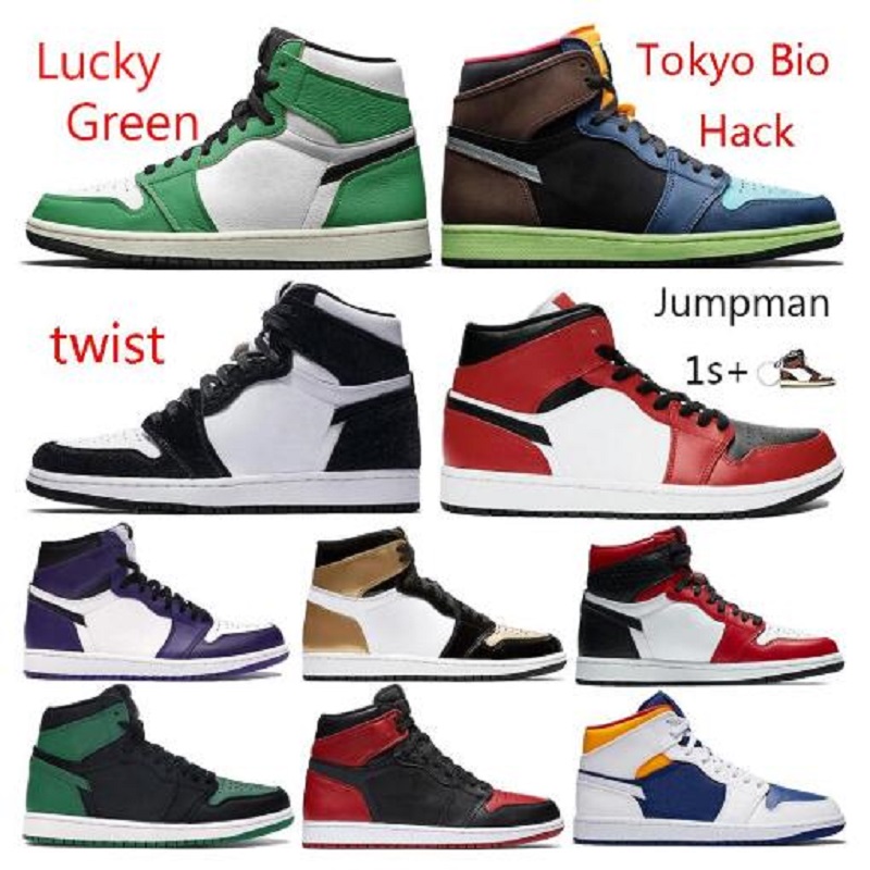 

Keychain 1 1s Mid High Jumpman Basketball Shoes pink quartz Men Women Sneakers mid chicago 2021 white black red black royal Trainers, Color 18