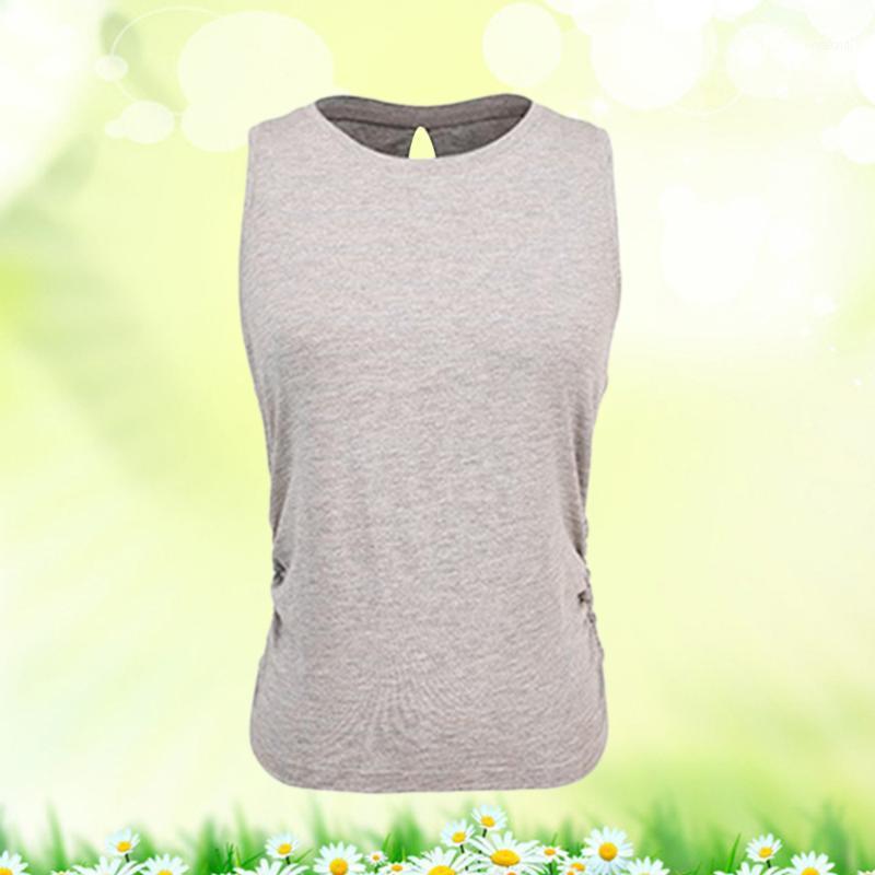 

Women's Quick-dry Fitness Sports Vest Sexy Tops Open Back Yoga Vest(Grey,)1
