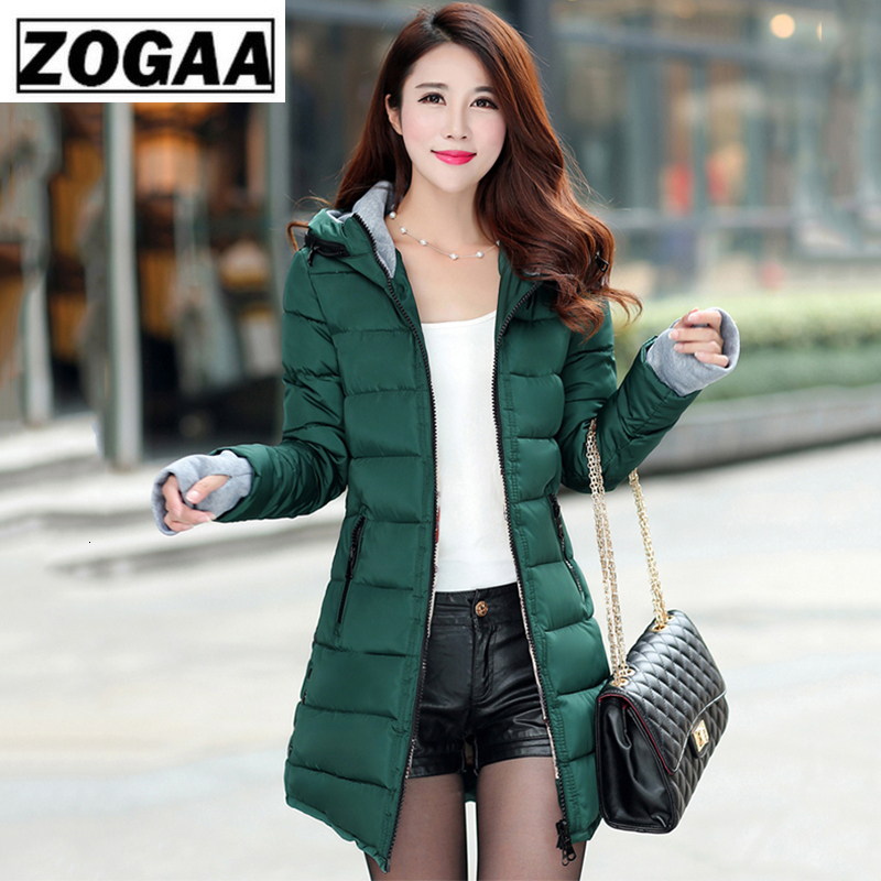

2021 New Women Winter Hooded Warm Coat Plus Size Candy Color Long Section Cotton Padded Jacket Parkas Womens Clothing 8yh7, Pink