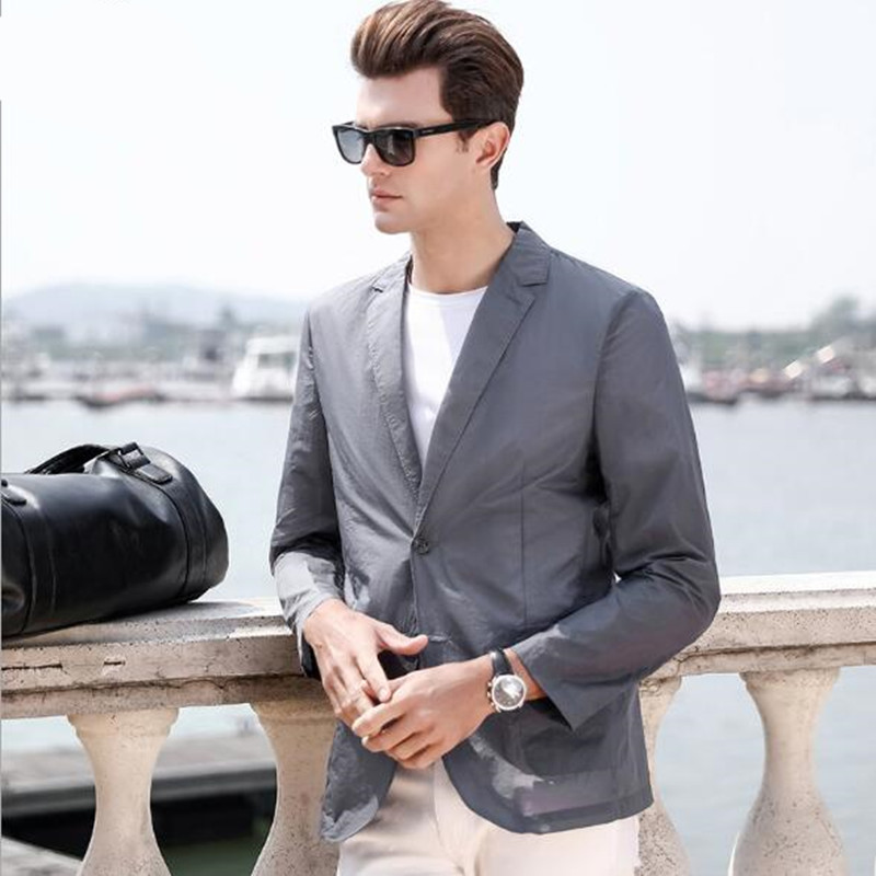 

2021 Spring and Summer Blazer Dry Fast Single Breathable Small Suit Skin Outdoors for Man Oeg8, Blue