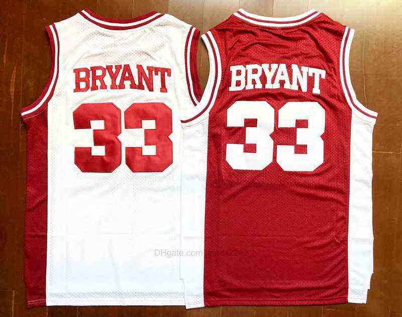 

Ship From US # Lower Merion 33 Bryant Jersey College Men High School Basketball All Stitched Size S-3XL Top Quality, Bryant #33 white