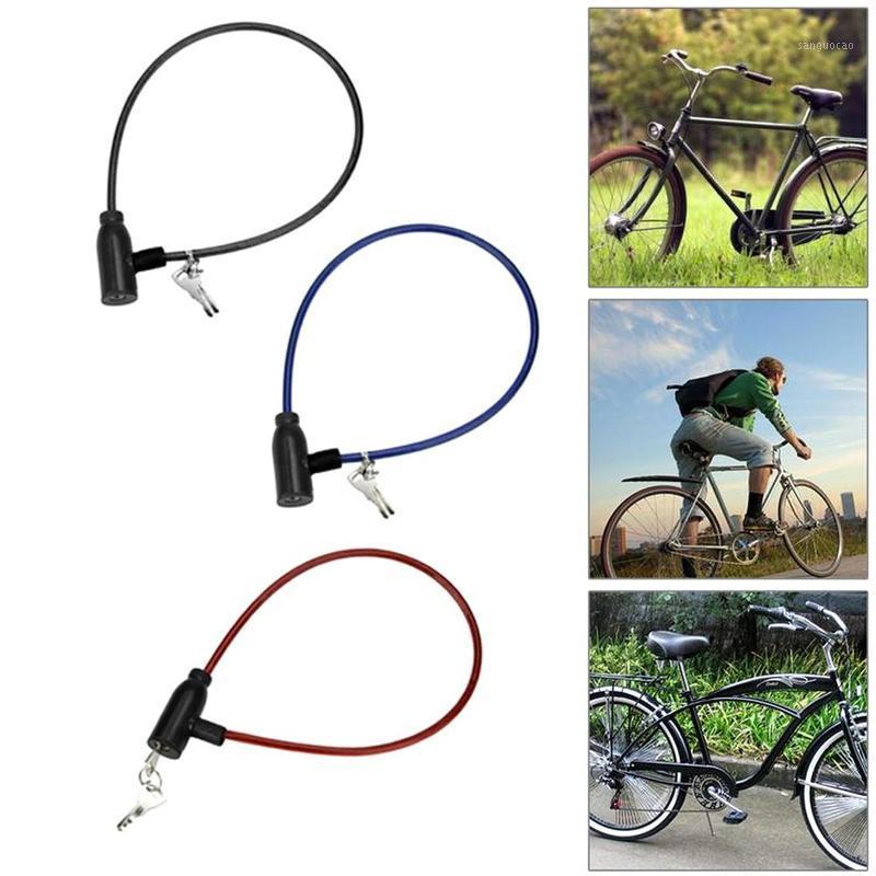 

8*65cm Bicycle Safety Lock Universal Anti-Theft Bicycle Lock Motorcycle Electric Vehicle Safety With 2 Keys1