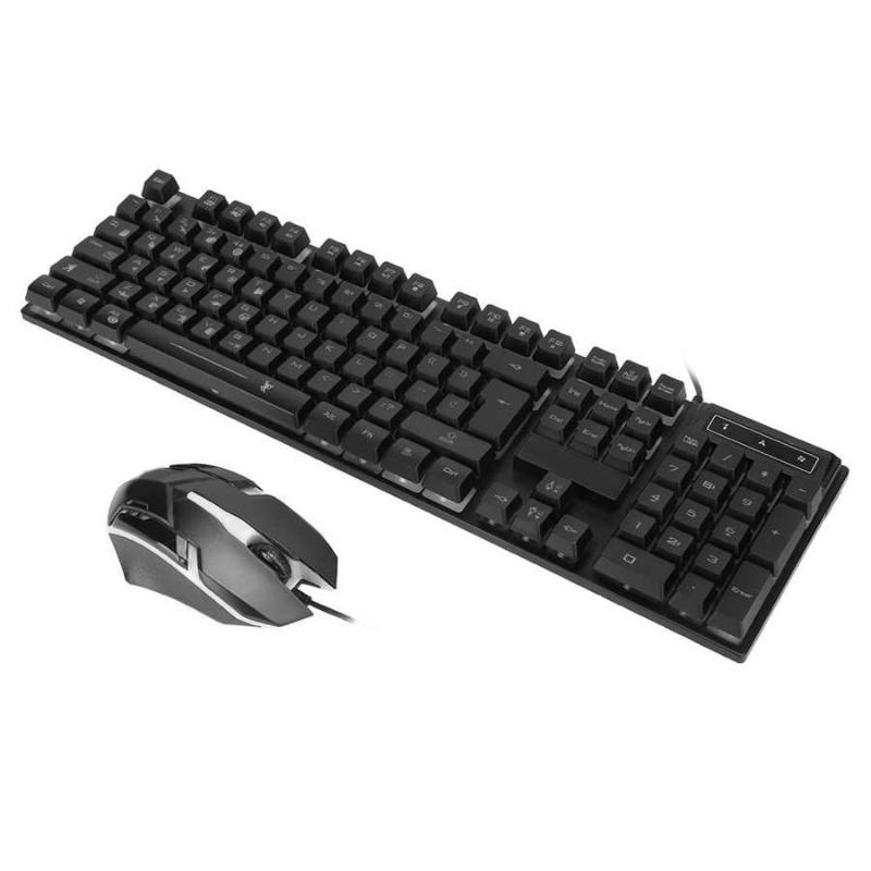 

USB Wired 104 Keys Keyboard 1200dpi Mouse Combo Mechanical Gaming Keyboard Mouse Set for Home Office Laptop Desktop Notebook