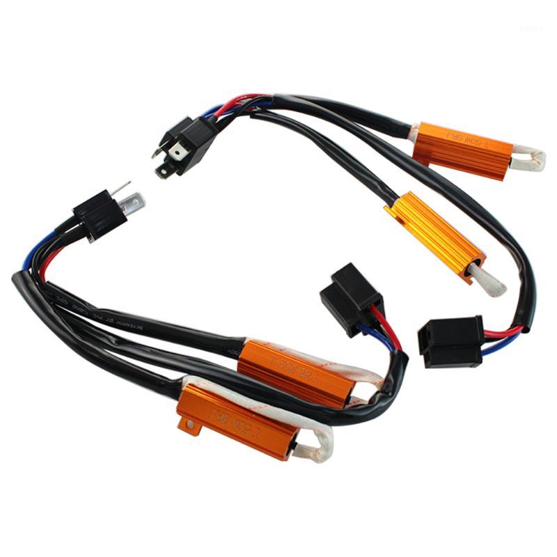 

2pcs led H4 adapter Error Free LED Canbus Decoder for Car Headlight Bulb Kits for SUV Fog Lamps H4 9002 Adapter Anti-Flicker1