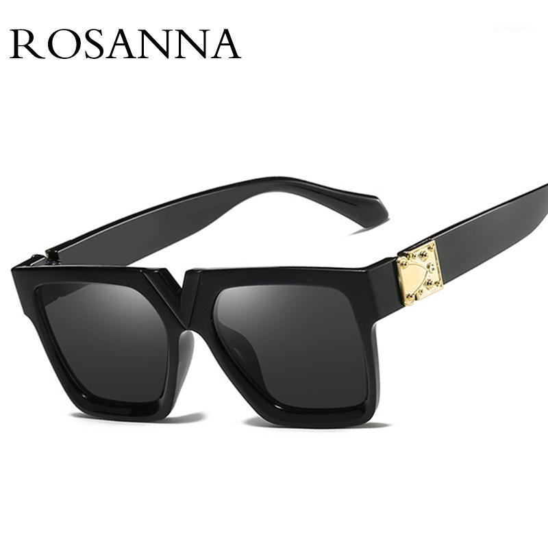 

ROSANNA Square Oversized Sunglasses Women Luxury Colorful Brand Fashion Sunglasses Men 20201