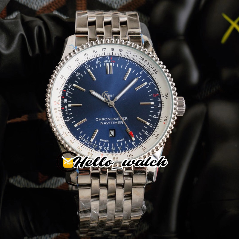 

New Steel Case A17326211C1A1 Asian 2813 Automatic Mens Watch Blue Dial White Inner Stainless Steel Bracelet Watches HWBE Hello_watch C109, Custom waterproof service