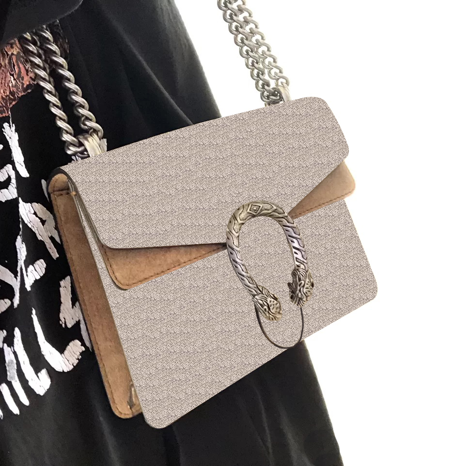 

Snake Vintage Brown Leather Women Shoulder Crossbody Bags New Fashion Designer Chain Shoulder Bag Handbag, Khaki 16.5 cm