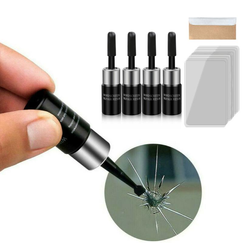 

Chip Glass Repair Tool Repair Fluid 4 Bottles Auto Windshield Nano Kit