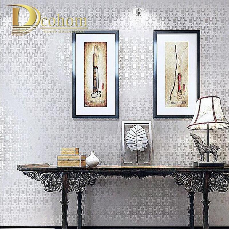 

Trellis Modern Dark Grey Geometric wallpaper Roll Black Grey Beige Wall Paper For Living Room Bedroom1, 5c79302