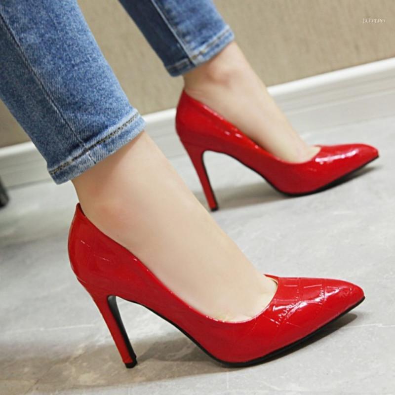 

fanyuan heels Women Pumps Pu Leather Thin High Heel Women Shoes Platform Sexy Fashionpointed Toe Wedding Shoes Size 34-431, Beige