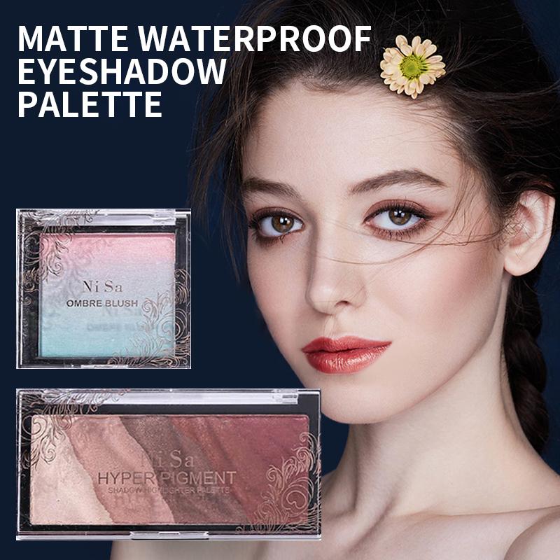 

5 Color Gradient Color Matte Eye Shadow Palette Earthy Tone Waterproof Cosmetics Makeup Pigment Blendable Lasting Shadows TSLM1, 02