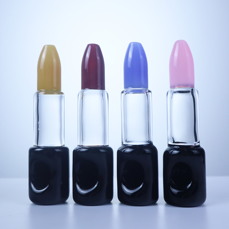 

5.3'' Lipstick shape featured glass hand pipes tobacco tool for girl