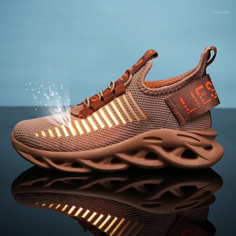 

Hot Sale Kids Sneakers Breathable Air Mesh Boys Girls Casual Shoes Children Outdoor Running Shoes Chaussure Enfant Child Trainer1, Brown