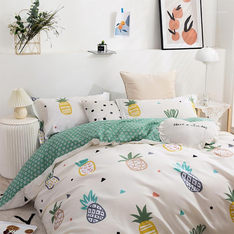 

Soft & Comfortable Comforter Cover Set Quilt Cover With Zipper Closure And Corner Ties Easy Care 100% Cotton Duvet Set1, Design2