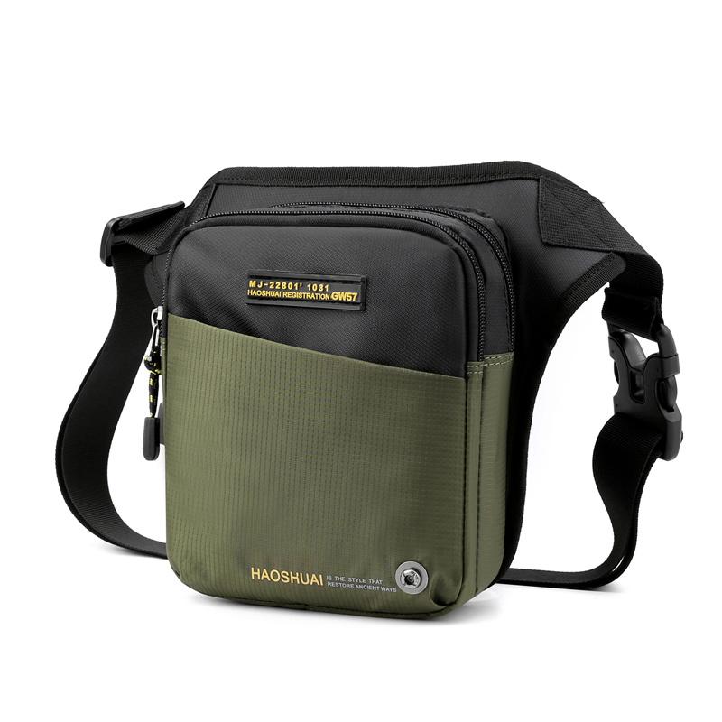 

motorcycle thigh bag heuptas fashion shoulder bag bolso hombre bandolera travel crossbody bags for men waist pack waterproof, Black