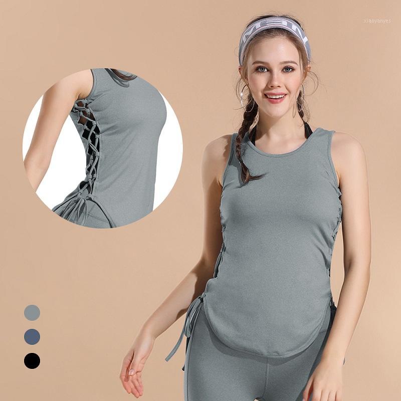 

SanA J.Y.C Sleeveless Yoga Tops Sexy Tank Top Women Sports WearSummer Sport Fitness Running T-shirt Loose Female For Gym1, Blue