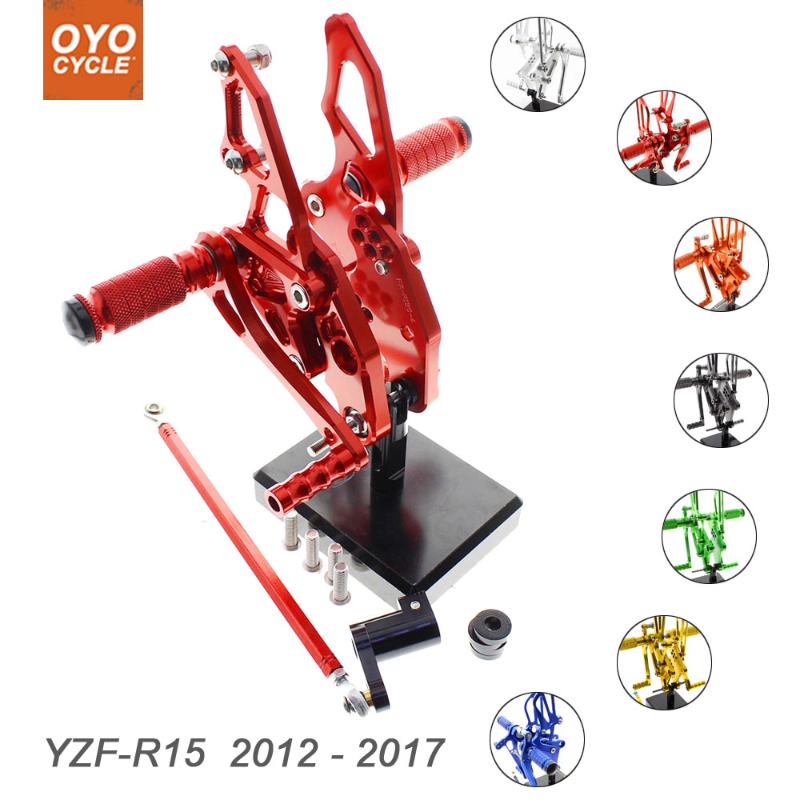 

For YZF-R15 2012-2020 Motorcycle Rear Set Accessories CNC Adjustable Rearset Foot Pegs YZF R15 Foot Rests Footpegs