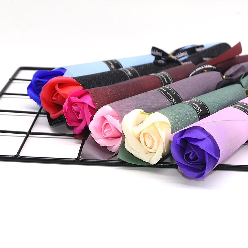 

1/5pc Rose Artificial Flower Soap Flowers Bouquet Creative Romantic Valentine Rose Wedding Favours Soap Flowers Mother Day Gifts1, B06