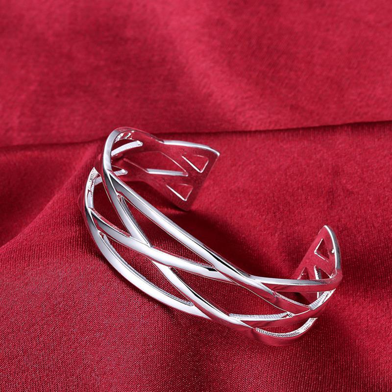 

for Fashion decoration Cross hand bracelet ornaments Silver-plated Women bracelet Pattern woven