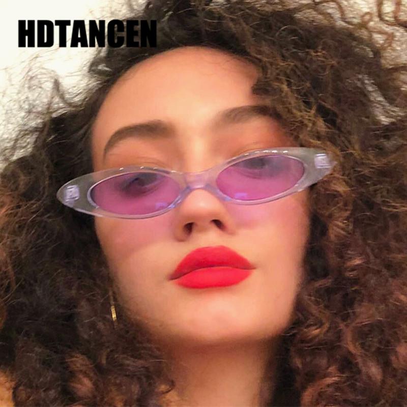 

HDTANCEN Cute Sexy Ladies Cat Eye Sunglasses Women Vintage Brand Small Round Sun Glasses for Women Female Oval Glasses UV400
