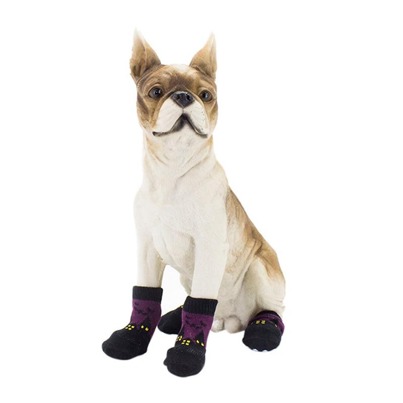 

Halloween Pet Dog Socks Cotton Antiskid Socks Pumpkin Bat Print Claw Protector