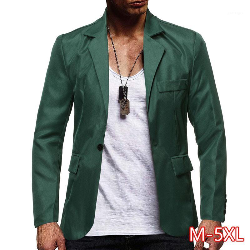 

Men's Suits & Blazers 2021 Men's Large Size Suit Seven-color Solid Color Single Row One Button Casual Top1, Black