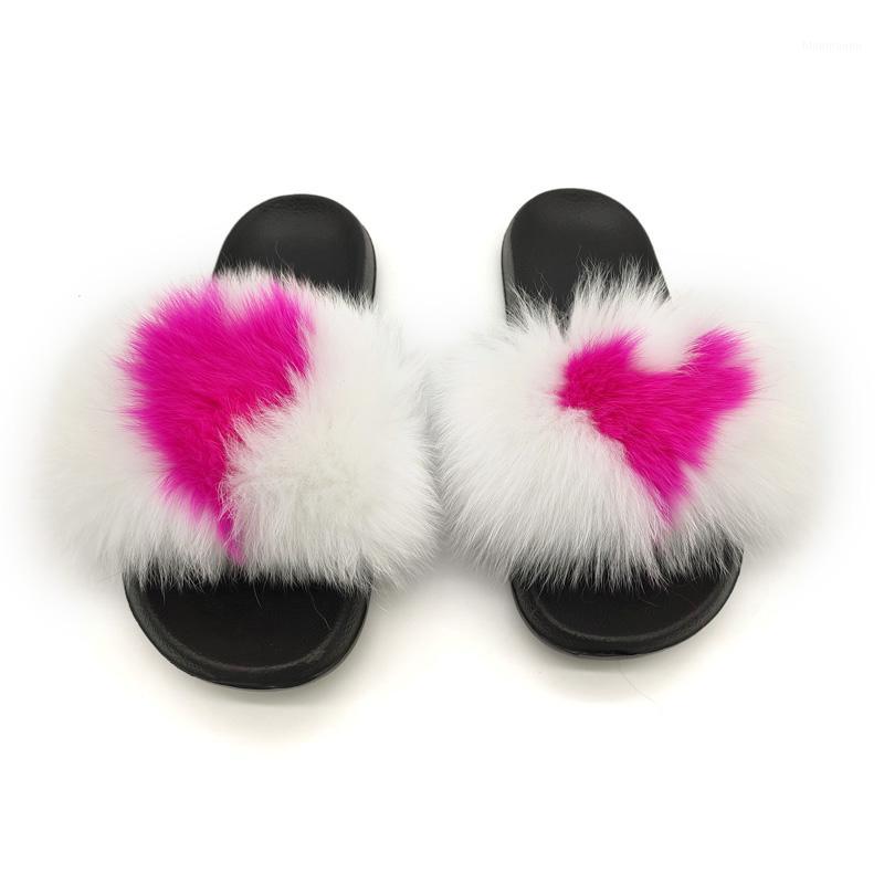 

Hot Sale Fur Slides Women Summer Home Furry Flip Flops Indoor Rainbow Striped EVA Sandals Fluffy Fur Slippers Wholesale1