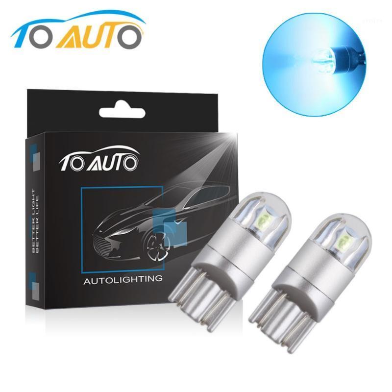 

2PCS T10 LED W5W Led Bulbs Ice Blue 2SMD 3030 194 168 501 Auto License Plate Signal Light Interior Car Lamp 12V 24V1, As pic