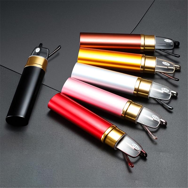 

Sunglasses Lightweight Anti-blue Light With Pen Clip Tube Case Eyeglasses Readers For Men Women Reading Glasses