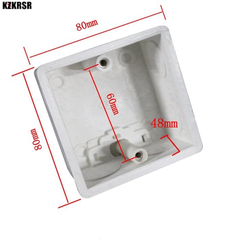 

10PCS/LOT 86 Wall Mounting Box Internal Cassette 80mm * 80mm * 50mm For 86 Type Switch Socket Stair Lights White Wiring Back Box