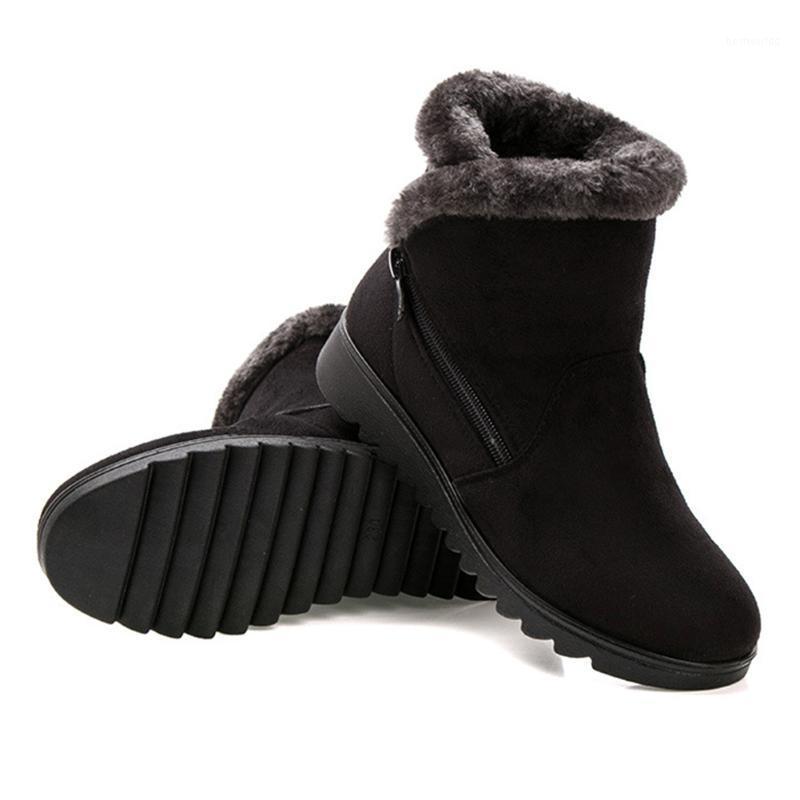 

New-coming Women Snow Boots Warm Short Plush Winter Ankle Boots Platform Ladies Shoes Woman Dropship Zapatos De Mujer1, Black
