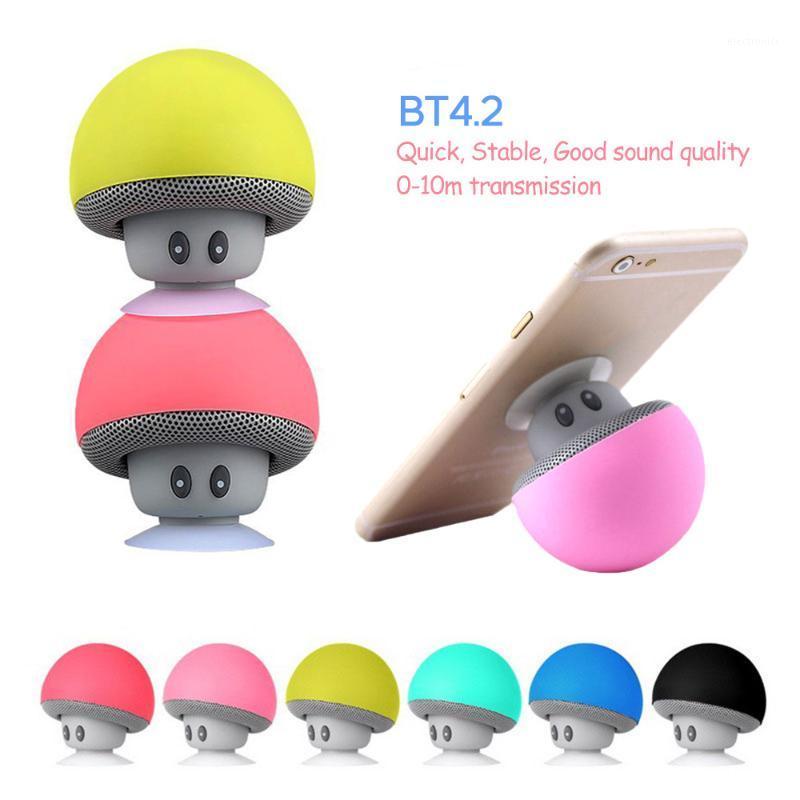 

BT Bluetooth Speaker Cartoon Mushroom Head Wireless Mini Sound Box Bluetooth 4.0 Desktop Portable Mobile Phone Bracket Sound1
