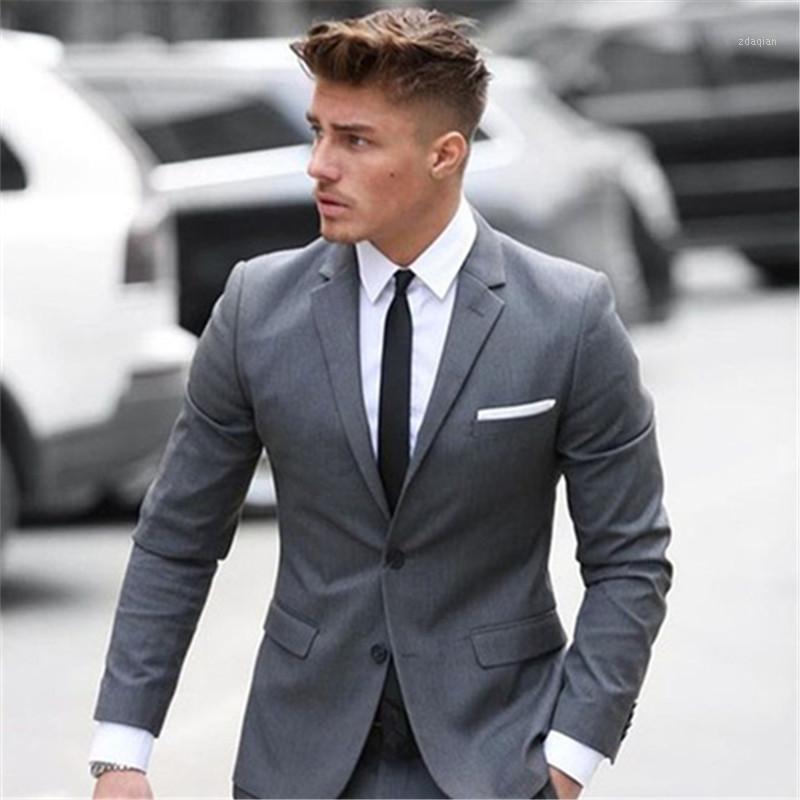 

Grey Men Suit Formal Skinny Business Mens Office Work Suits 2 Pieces(Jacket+Pants+Tie) Latest Coat Pant Designs Blazer 1641, As picture